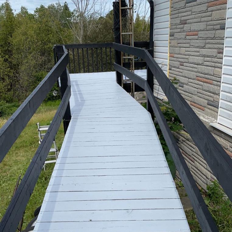 Black and White Deck - Uxbridge Property Transformation