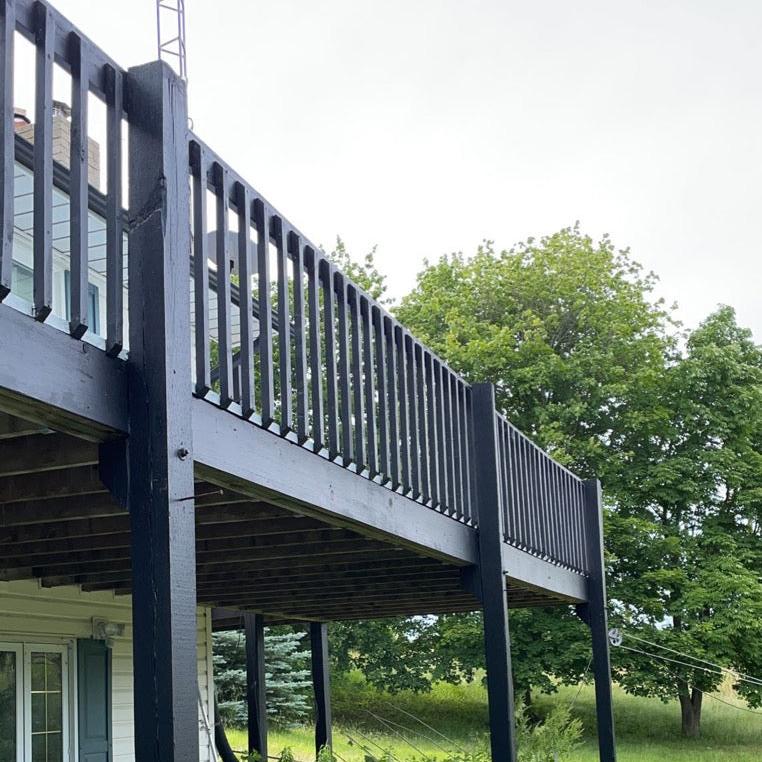 Black and White Deck - Uxbridge Property Transformation
